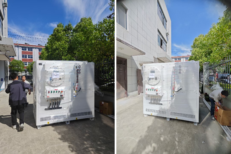 上海某化工公司采購的50℃~300℃防爆加熱控溫裝置出廠發貨 圖2